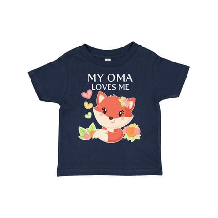 

Inktastic My Oma Loves Me- Little Fox Gift Toddler Boy or Toddler Girl T-Shirt