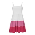 thumbnail image 7 of Nmnitkp Girl Dresses Cute Dresses for Girls Sundress Summer Boho Sleeveless Strap Smocked Tiered Dresses Hot Pink,4 Years, 7 of 7