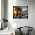 thumbnail image 3 of Nawypu Mediterranean Evening Canvas Wall Art Print, Italy Artwork 20x16 inch, 3 of 4
