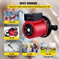 thumbnail image 6 of VEVOR Hot Water Circulation Pump Circulator Pump 120W 110V NPT3/4" Automatically, 6 of 9