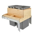 thumbnail image 1 of Rev-A-Shelf Double Pullout Top Mount Trash Can w/Soft Close, 50 Qt, 4WCTM-2450BBSCDM-2, 1 of 12