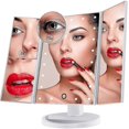 thumbnail image 1 of Makeup Mirror, Triptych Magnifying Mirror With 21pcs Leds, 10x/3x/2x Lighted, 1 of 5