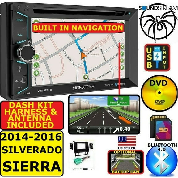 2014-2017 SILVERADO SIERRA GPS NAVIGATION SYSTEM BLUETOOTH CAR STEREO RADIO