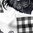 thumbnail image 3 of Cartoon Rooster Blanket for Kids Boys Girls,Vintage Chicken Throw Blanket 40x50,Rustic Farmhouse Animal Fleece Blanket,Black White Plaid Check Flannel Blanket Living Room Decor, 3 of 5