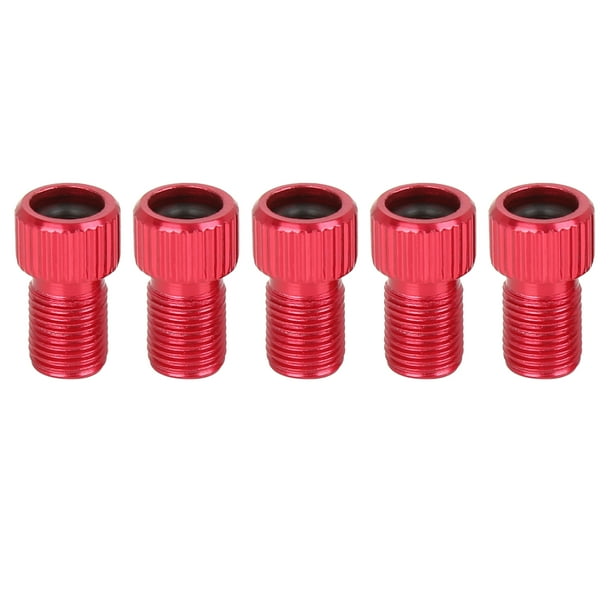 Red Presta to Schrader Air Compressor Bicycle Bike Valve Converter