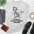 thumbnail image 2 of I'm Just A Poe Boy Edgar Allan Poe T-shirt, Unisex Women's Men's Shirt, Freddie Parody Rock N Roll, Heather Ash, Medium, 2 of 6
