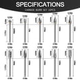 thumbnail image 1 of 10-Piece 3×6mm Tungsten Steel Alloy Rotary File Set with Double Slot Cooling Design – Precision Grinding & Cutting Tools for Industrial Applications, Durable Milling Cutter Heads for Versatile, 1 of 6