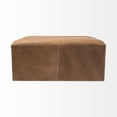 thumbnail image 3 of Brown Leather Wrapped Ottoman, 3 of 5
