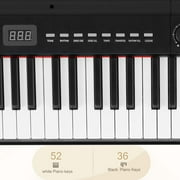 Glarry Digital Piano 88-Key Semi-Weighted Action, Electronic Keyboard Set with Stand, 3-Pedal Unit for Beginners, Black