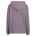 thumbnail image 4 of felwors Women Hoodies Casual Button Down Sweatshirt Drawstring Long Sleeve Pullover Fall Winter Clothes with Pockets Purple, XXL, 4 of 6