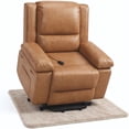 thumbnail image 1 of Bingirl Fauteuil Inclinable Releveur de 22 Pouces en Cuir PU avec Massage et Chaleur (Brun Rétro), 1 of 8
