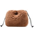 thumbnail image 2 of Bolsa cruzado de felpa Lisa para mujer bandolera de hombro informal Ehuebsd de invierno con cordón Mini bolsos de mano populares bolso de diario Simple para mujer, 2 of 8