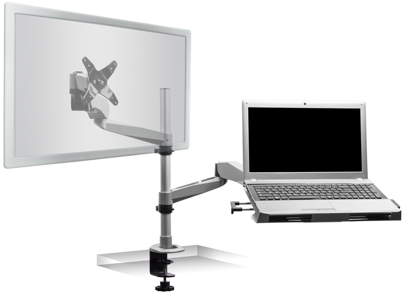 Mount It Full Motion Dual Arm Laptop And Monitor Desk Stand Mount It Full Motion Dual Arm Laptop And Monitor Desk Stand Mi 75916 Com