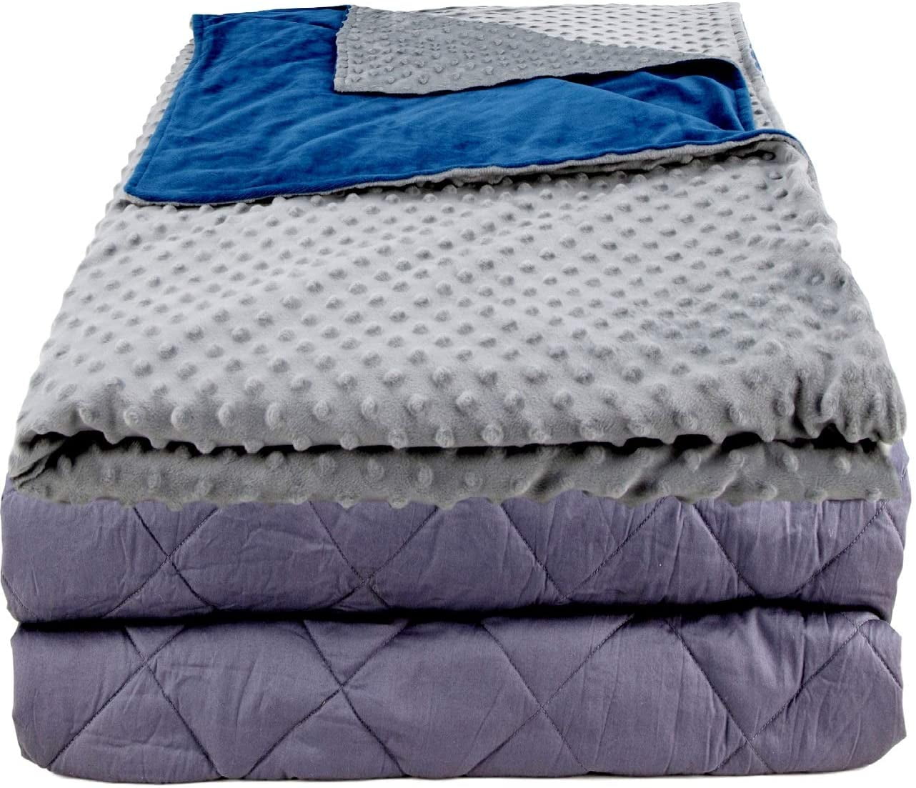 Duido - 25 lbs Weighted Blanket (Cooling Cotton) | Adult 60"x80" | w