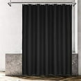 thumbnail image 5 of Waffle Weave Shower Curtain Hotel Luxury Spa, Black Heavyweight Fabric Shower Curtains for Bathroom, Washable & Water Repellent, Black, 71x72 Inch, 5 of 5