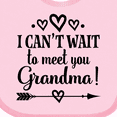 thumbnail image 4 of Inktastic I Can't Wait to Meet You Grandma Baby Announcement Boys or Girls Baby Bib, 4 of 4