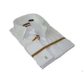 thumbnail image 4 of Men 100% Egyptian Cotton Shirt French Cuffs Wrinkle Resistance ENZO 71402 White, 4 of 8