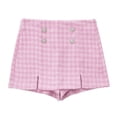 thumbnail image 3 of HH TRAF 2024 Otoño Moda Mujer Pata de Gallo Culottes Tiro Medio Slim Traje Pantalones Cortos Mujer Viajes Oficina Dama Pantalones Cortos Mujer, 3 of 5
