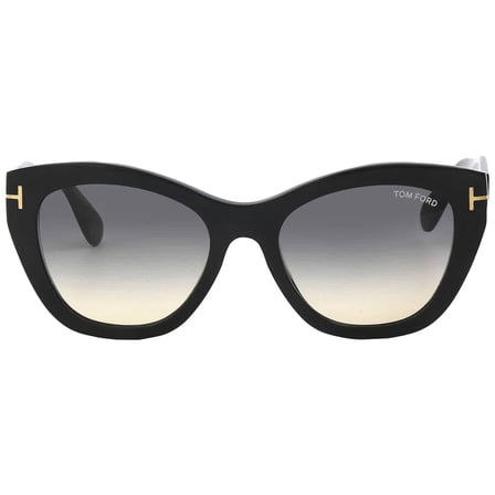 Tom Ford FT0940 01B Cara Plastic Shiny Black Grad Smoke 56 mm Women's Sunglasses