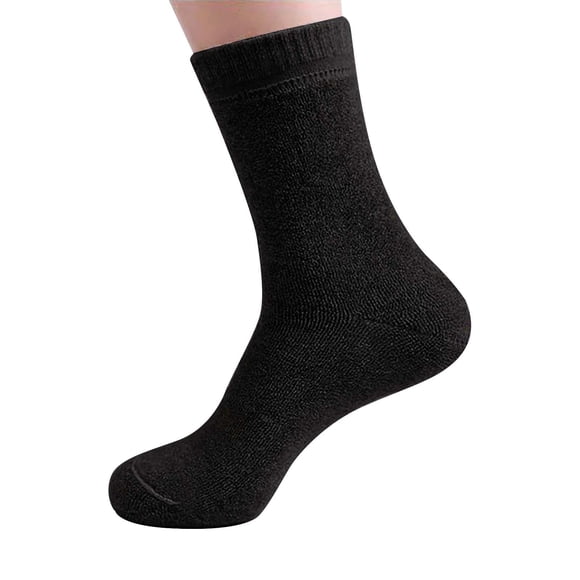 Chaussettes à Boucle Épaisses et Moelleuses, Chaudes, Automne et Hiver, Couleur Unie, Mi-Longues, Chaussettes Décontractées pour la Maison