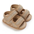 thumbnail image 2 of Wolcakyue Baby Boys Girls Sandals Soft Anti-Slip Rubber Sole Summer Outdoor Shoes Toddler First Walkers,Khaki 6, 2 of 6