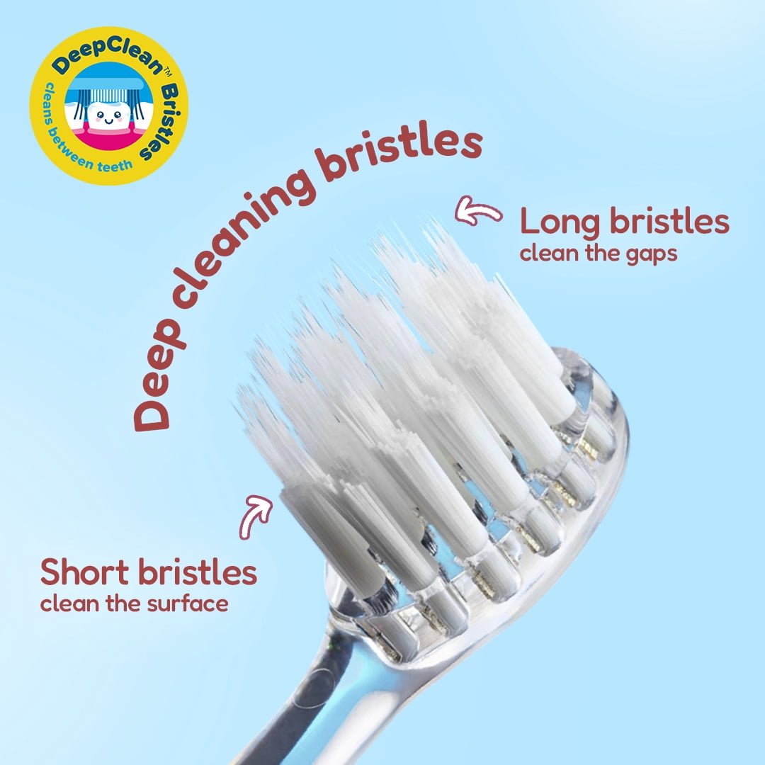 Brush-Baby WildOnes Monkey Kids Electric Rechargeable Toothbrush, Soft Bristle, 3 Brush Heads, USB Cable