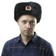 thumbnail image 4 of Ushanka-Sombrero ruso de piel para invierno, gorro de soldado extraíble, cazador, Sombreros con orejeras, aviador con emblema de estrella roja, 4 of 4