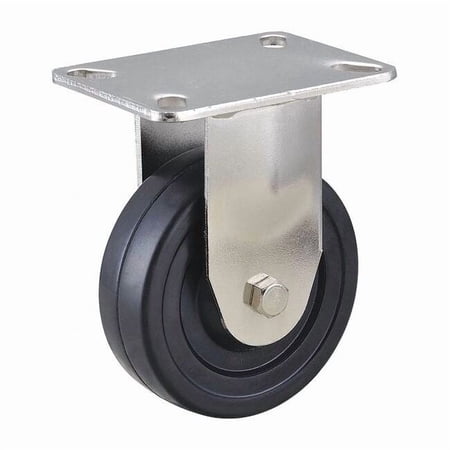 Manufacturer Varies Rigid NSF-Listed Plate Caster Rubber 4 in. 200 lb. 33H920