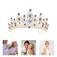 thumbnail image 3 of KAKOWELY Corona de cristal con diamantes de imitación para novia, tocado de boda exquisito., 3 of 5