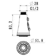 thumbnail image 3 of MORESEC Upgrade Your Kitchen Sink with This Pull-Down Faucet Sprayer Nozzle, a G1/2 Connector Shower Head with Switchable Saturation and Bubbling Modes, Easy to Install, 3 of 5
