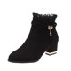 thumbnail image 1 of Botines de ante de otoño e invierno para mujer, botas sexis de tacón grueso para mujer, botas de encaje combinables con cremallera lateral, tacones altos, botas desnudas para mujer 35 Gao Jinjia LED, 1 of 2