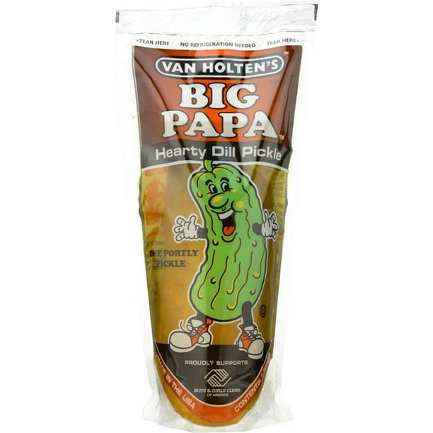 Van Holten 2347426 Big Papa Dill Pickle in a Pouch, Pack of 24 ...