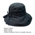 thumbnail image 7 of Women Fisherman Hat Japanese Style Anti-UV Drawstring Adjustable Head Circumstance Sun Hat Daily Headwear, 7 of 7