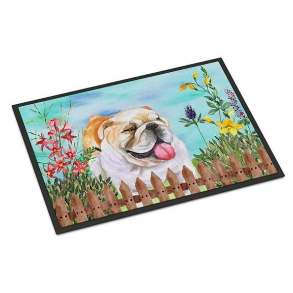 English Bulldog Spring Indoor or Outdoor Mat - 18 x 27 in.