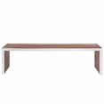 thumbnail image 4 of Modway Gridiron Large Wood Inlay Bench or Side Table in Walnut, 4 of 6