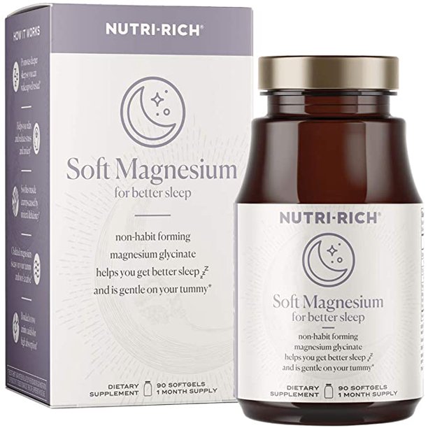 Magnesium Glycinate Chelate for Better Sleep 400mg Softgels with MCT