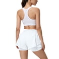 thumbnail image 4 of Dwellite Running Shorts for Women High Waisted Quick Dry Butterfly Flowy Athletic Gym Yoga with Pockets White S, 4 of 5