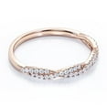thumbnail image 4 of JeenMata Half-Eternity 0.15 Carat Round Shape Lab Grown Diamond Pave Infinity Anniversary Ring in 10K Rose Gold, 4 of 7