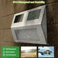 thumbnail image 2 of 2 Pack Solar Light 2 LEDs Wall Lamp Stair Step Outdoor Waterproof Security Light with Auto On/Off for Stairs Fence Garden Landscape Lighting, 2 of 7