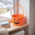 thumbnail image 4 of PLPPYFS Halloween Basket, Woven Cotton Rope Pumpkin Candy Basket, Cute Trick or Treat Bucket with Handle, Small Spooky Bins for Adults, Halloween Decoration Gift Bin Empty, 4 of 6