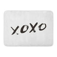 thumbnail image 1 of JSDART Affection XOXO Câlins et Baisers Brosse Main Lettrage Noir sur Cursive Mignon Paillasson Tapis de Sol Tapis de Bain 23,6 X 15,7 Pouces, 1 of 1
