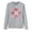 Gray, variant on Women's Casual Bow Shirts Long Sleeve Cute Graphic Tees Tops Crew Neck Trendy Going Out Tshirt Pullover, M White