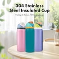 thumbnail image 2 of 32oz Stainless Steel Insulated Water Bottle Bounce Lid Portable Travel Mug (White) White White White, 2 of 5