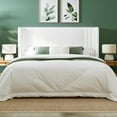 thumbnail image 2 of Allewie Queen Size Velvet Platform Bed Frame with Vertical Tufted Wingback Headboard, Easy Assembly, Under Bed Storage, No Box Spring Required, Modern Style, White, 2 of 11