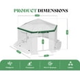 thumbnail image 5 of Jocisland 13.5x13.5x9 ft Hexagonal Walk-in Greenhouse for Outdoors, Heavy-Duty Greenhouse with Windbreak Ropes, PE Cover for Garden, White/Green, 5 of 9