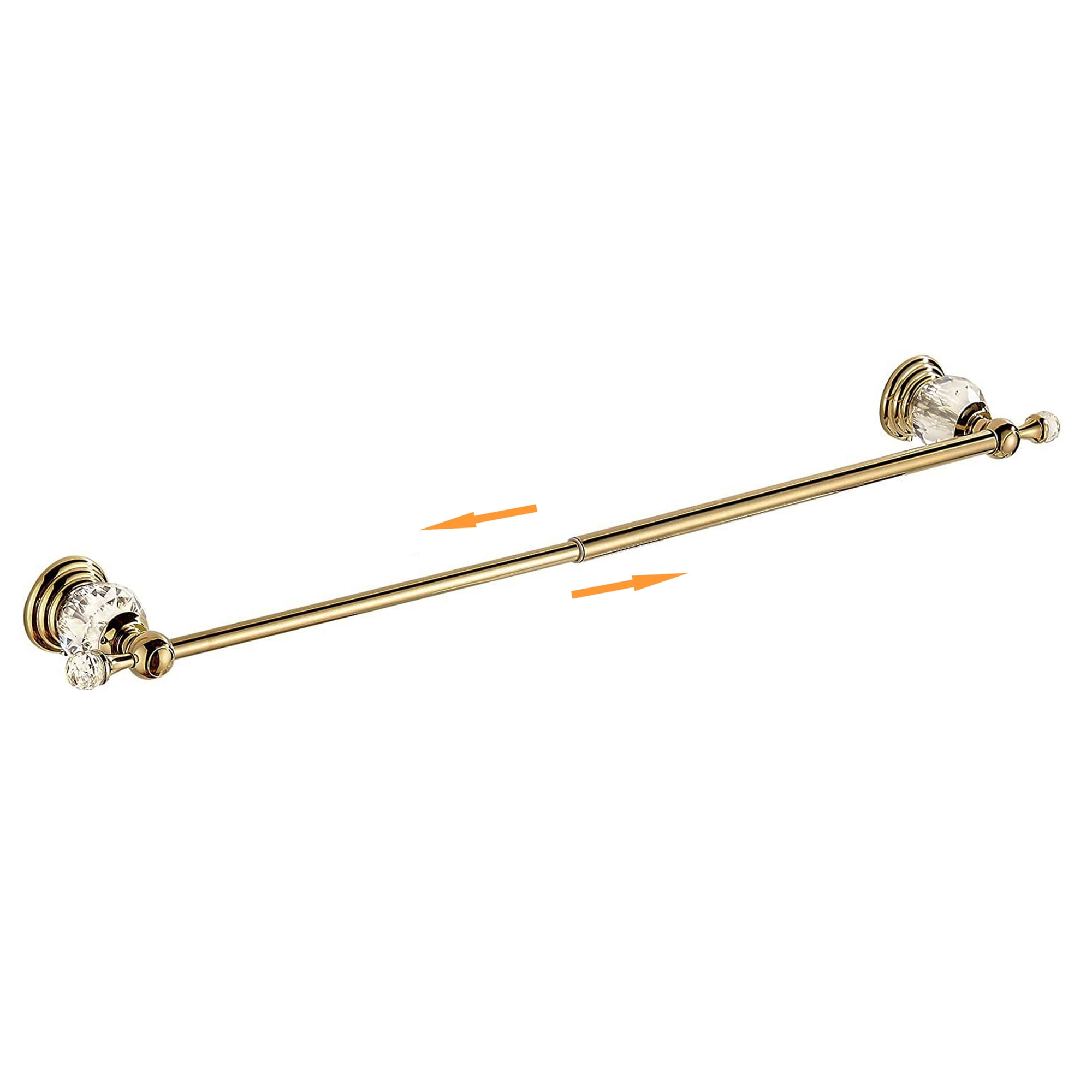 MOGFCT Gold Crystal Towel Bar, Towel Holder Adjustable Towel Rack Rod