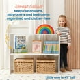 thumbnail image 3 of ECR4Kids Streamline 2-Shelf Double-Sided Storage Cabinet, 30in, Classroom Furniture, White Wash, 3 of 9