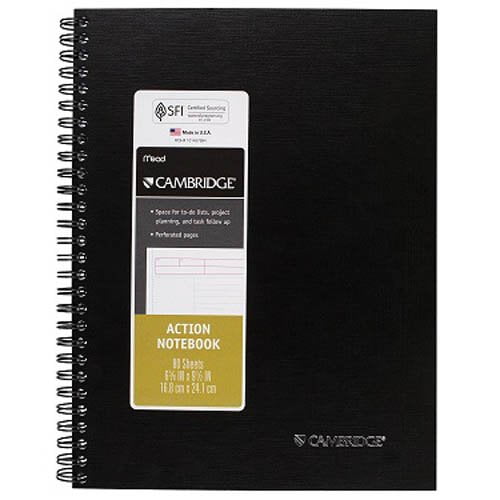 Cambridge Action Planner Business Notebook, 9 1/2" x 7 1/4", Assorted