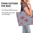 thumbnail image 2 of Easygdp Starfish Navy Blue Stripe Bolsas Tote para Mujer, Bolsos de Hombro para Viaje, Bolsos de Mano de Gran Capacidad para Compras y Trabajo, 2 of 8