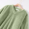 thumbnail image 5 of Pajamas for Women Long Sleeve Robe Bathrobe Solid Color Plush Nightgown Lengthened Warm Double Pockets Hoodless Pajamas Green L, 5 of 6